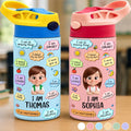 Custom Kids Insulated Water Bottle - Personalized Back To School Gifts For Kids - Growing One Step At A Time