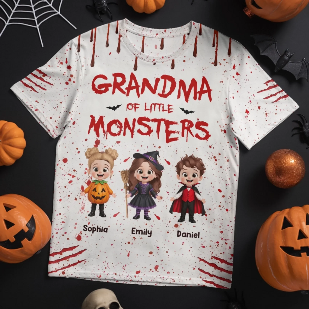 Custom T-shirt - Personalized Halloween Birthday Gifts For Mom, Grandma - Too Cute To Spook
