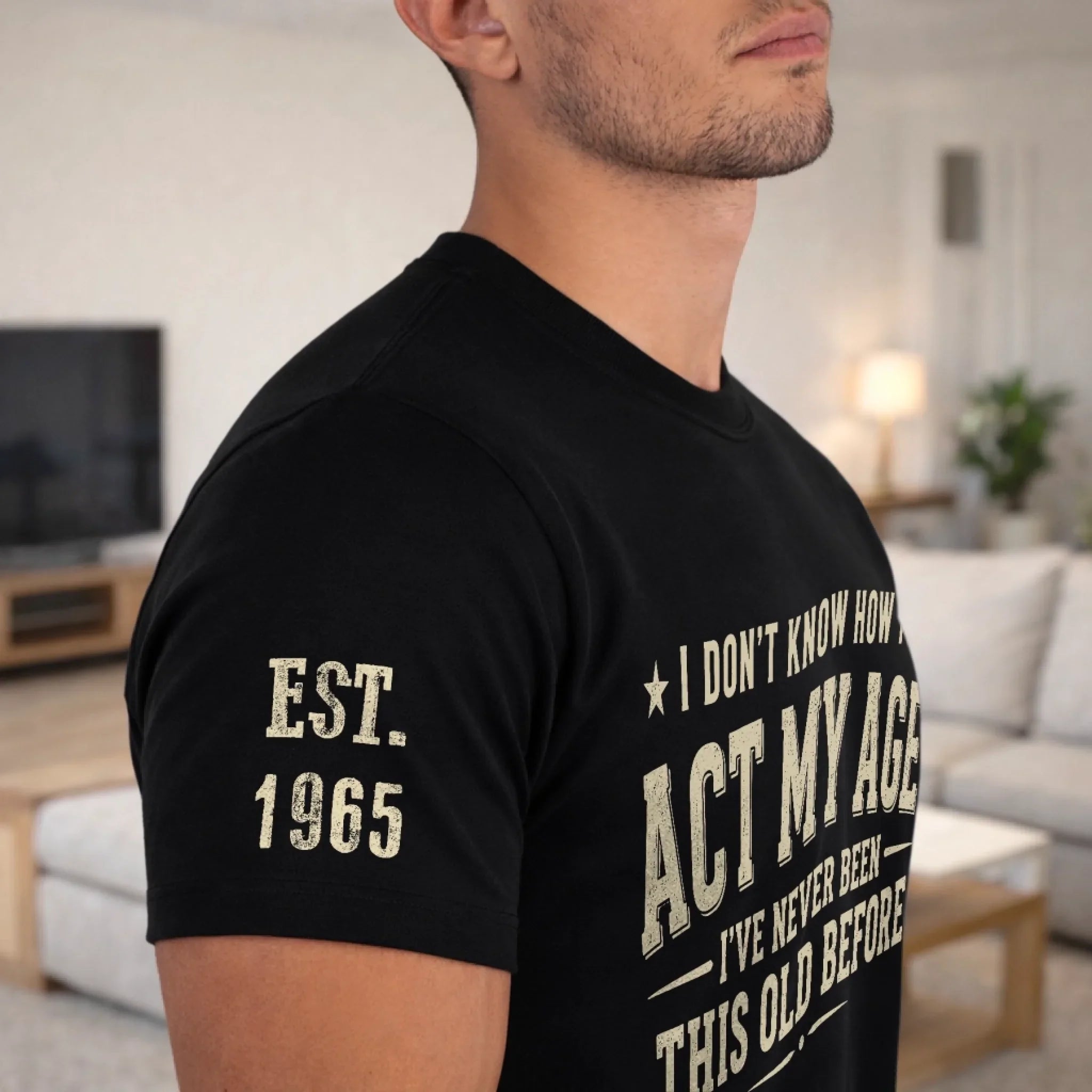Custom T-Shirt - Personalized Birthday Gifts For Husband, Son, Grandson, Brother, Grandpa, Dad, Yourself - Built Different