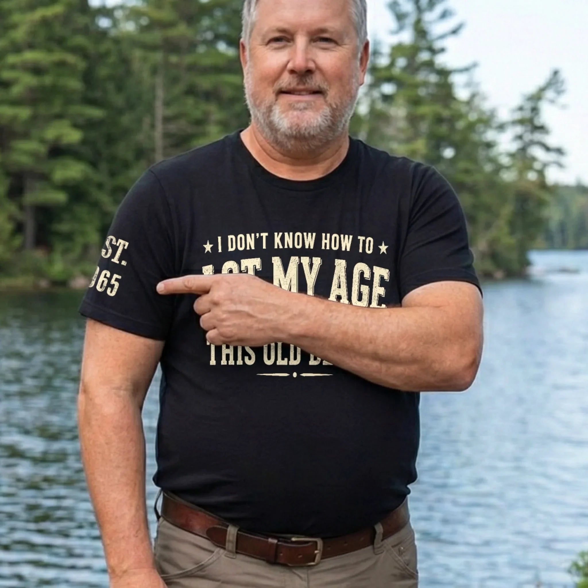 Custom T-Shirt - Personalized Birthday Gifts For Husband, Son, Grandson, Brother, Grandpa, Dad, Yourself - Built Different