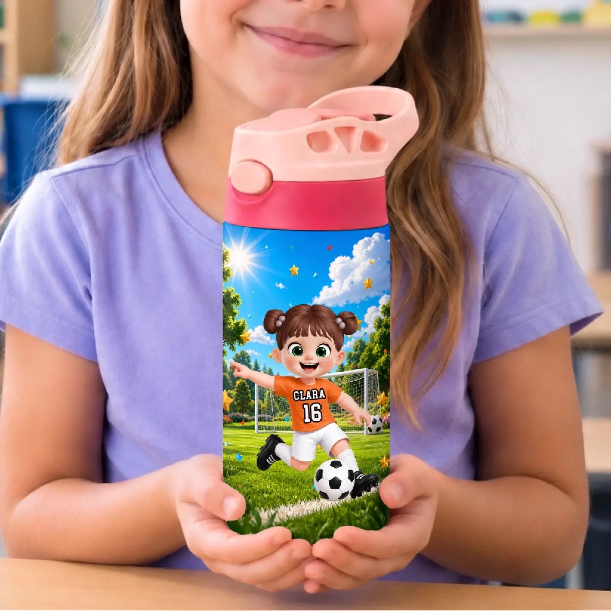 Custom Kids Insulated Water Bottle - Personalized Back To School Gifts For Kids - Goals Start Here