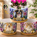 Custom Photo Home Decor Ceramic Plant Pot -  Personalized Pet Memorial Sympathy Gifts For Dogs, Cats - Forever Loved Always Missed