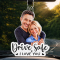 Custom Photo Acrylic Car Ornament - Personalized Anniversary Wedding Gifts For Husband And Wife, Him And Her - Together On Every Road