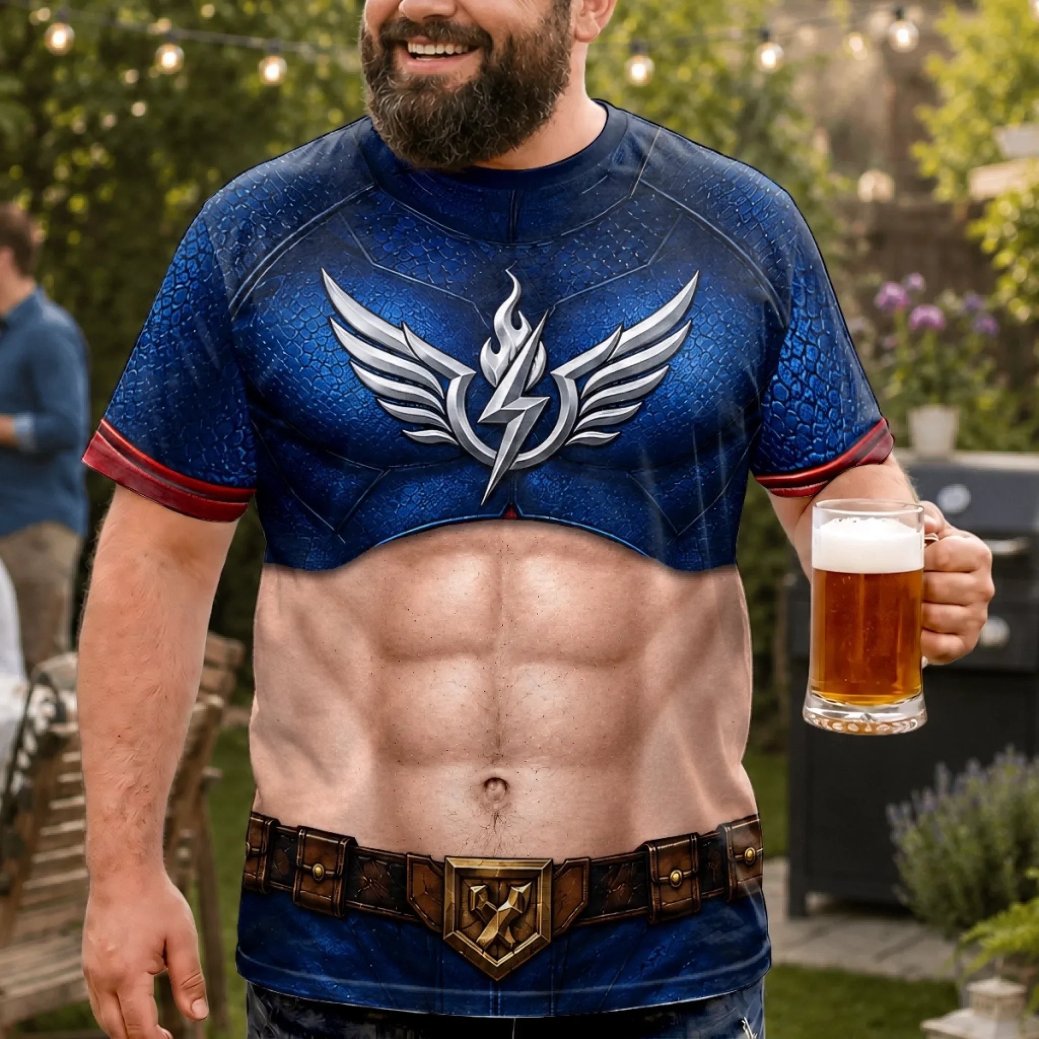 Custom Funny T-shirt - Personalized Birthday Gifts For Husband, Son, Grandson, Brother, Grandpa, Dad, Yourself - This Is My Superhero Costume