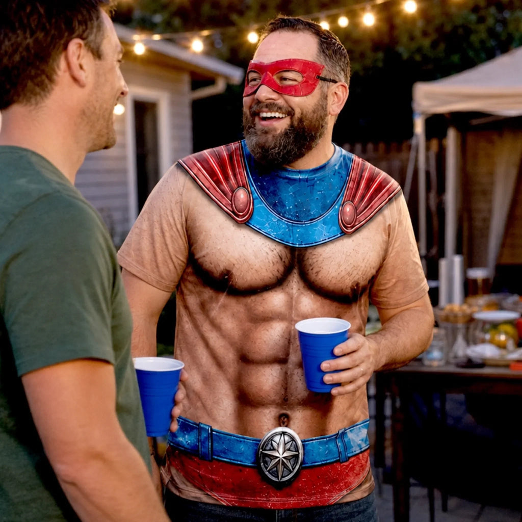 Custom Funny T-shirt - Personalized Birthday Gifts For Husband, Son, Grandson, Brother, Grandpa, Dad, Yourself - This Is My Superhero Costume
