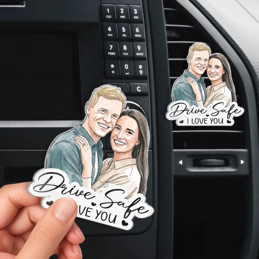 Custom Photo Acrylic Car Vent Clip - Personalized Anniversary Wedding Gifts For Husband And Wife, Him And Her - Every Road Leads To Us