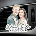 Custom Photo Acrylic Car Vent Clip - Personalized Anniversary Wedding Gifts For Husband And Wife, Him And Her - Every Road Leads To Us