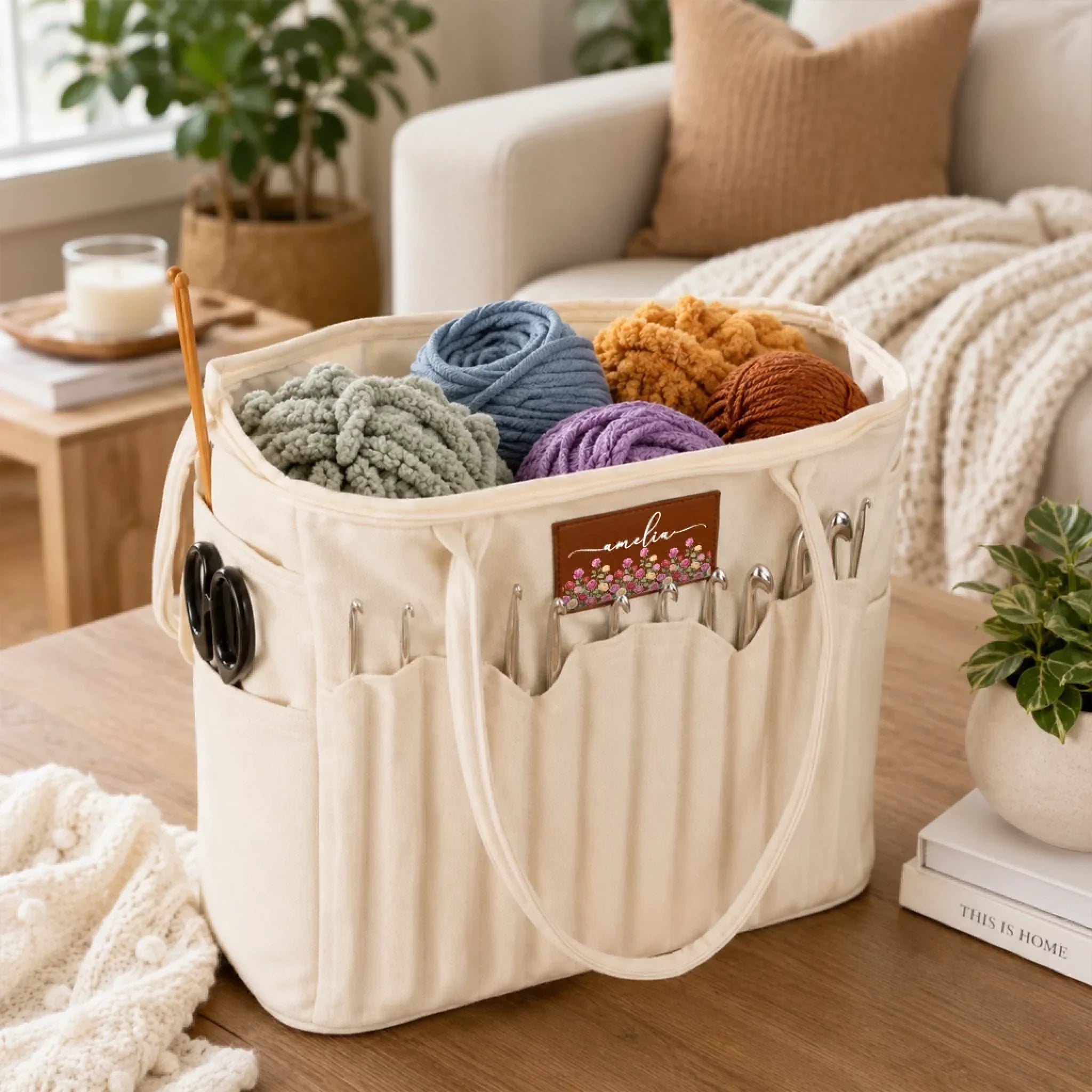 Custom Yarn Storage Bag - Personalized Birthday Gifts For Crochet Knitting Lovers, Crocheters, Knitters - Passion Never Rests