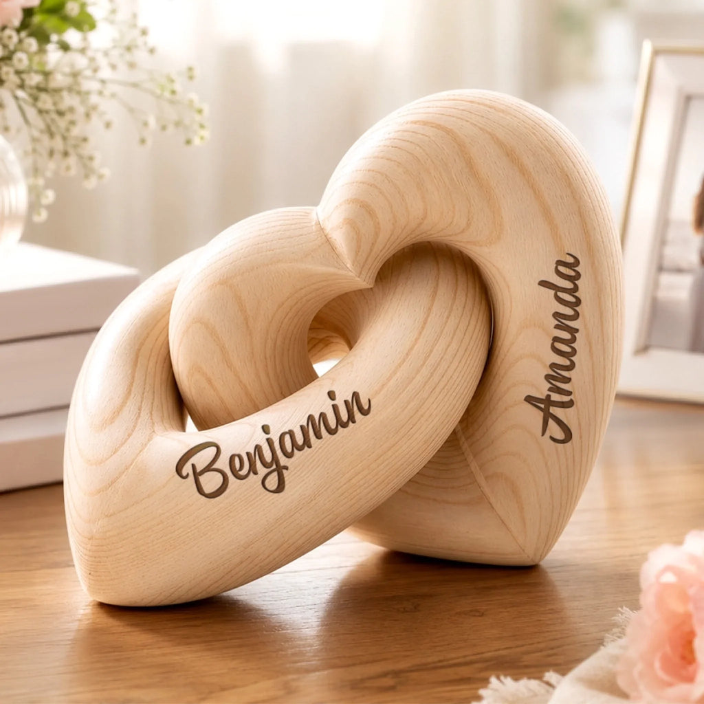 Custom Infinity Heart Sculpture - Personalized Anniversary Wedding Gifts For Husband And Wife, Him And Her - A Timeless Piece Of Us