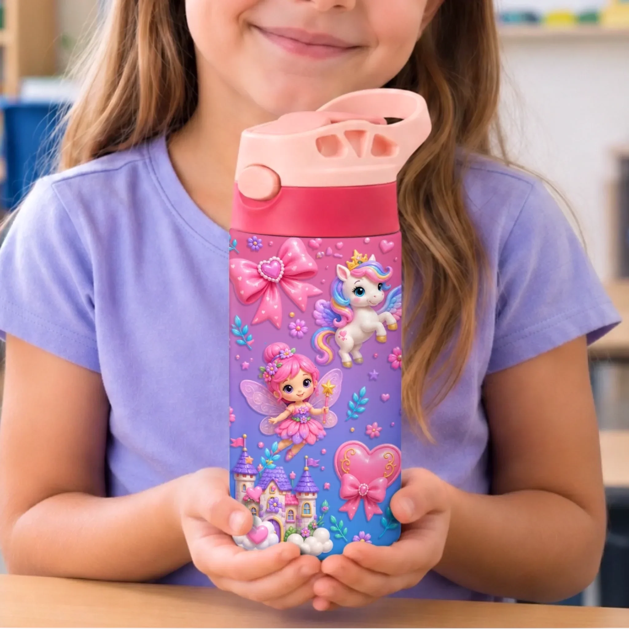 Custom Kids Insulated Water Bottle - Personalized Back To School Gifts For Kids - Ready For A New Adventure