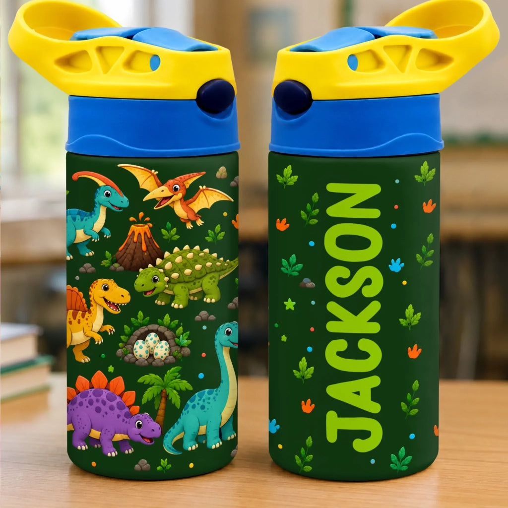 Custom Kids Insulated Water Bottle - Personalized Back To School Gifts For Kids - Ready For A New Adventure