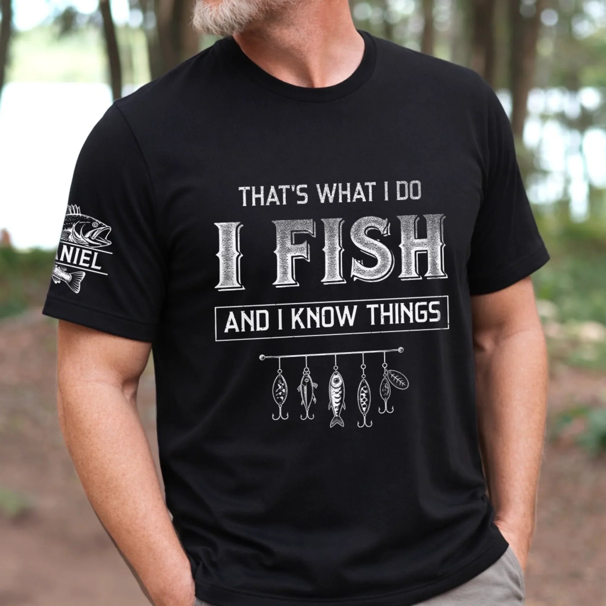 Custom T-Shirt - Personalized Birthday Fishing Gifts For Fisherman, Husband, Son, Grandson, Brother, Grandpa, Dad, Yourself - Hooked On Fishing