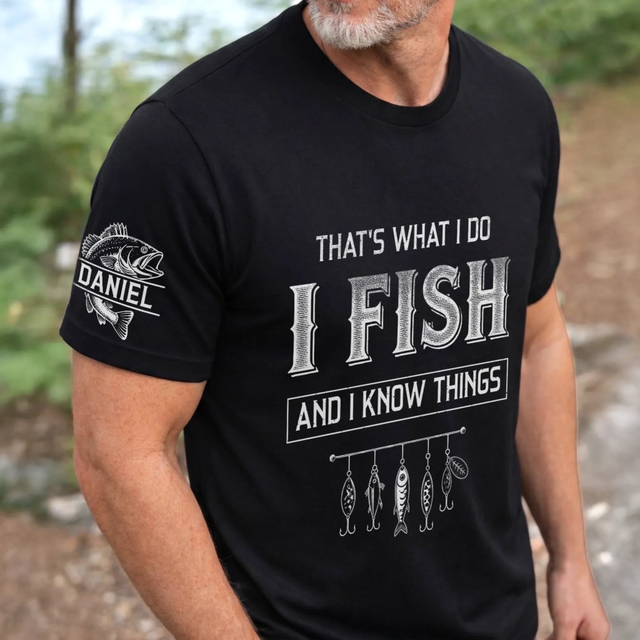 Custom T-Shirt - Personalized Birthday Fishing Gifts For Fisherman, Husband, Son, Grandson, Brother, Grandpa, Dad, Yourself - Hooked On Fishing