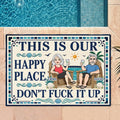Custom Home Decor Decorative Mat - Personalized Summer Vacation And Travel Gifts For Husband And Wife, Him And Her - Welcome To Our Crazy Place