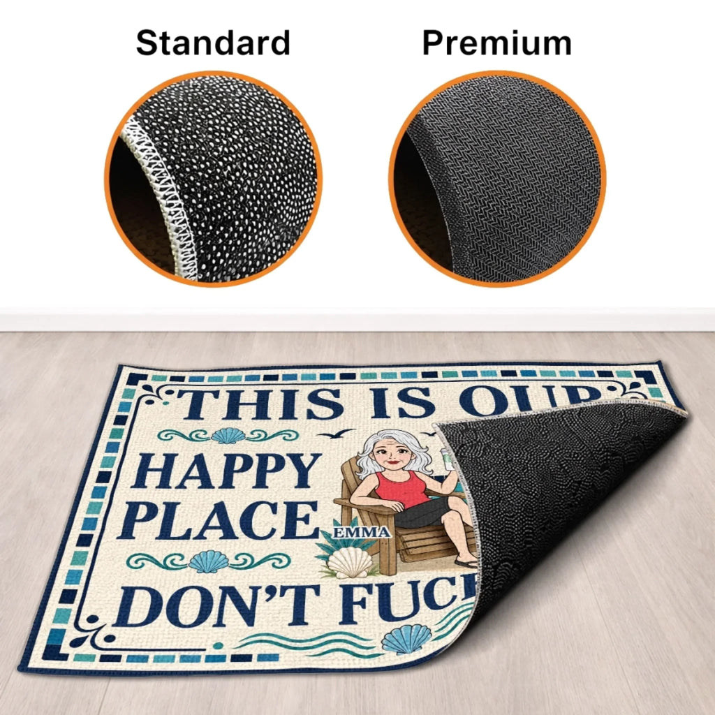 Custom Home Decor Decorative Mat - Personalized Summer Vacation And Travel Gifts For Husband And Wife, Him And Her - Welcome To Our Crazy Place