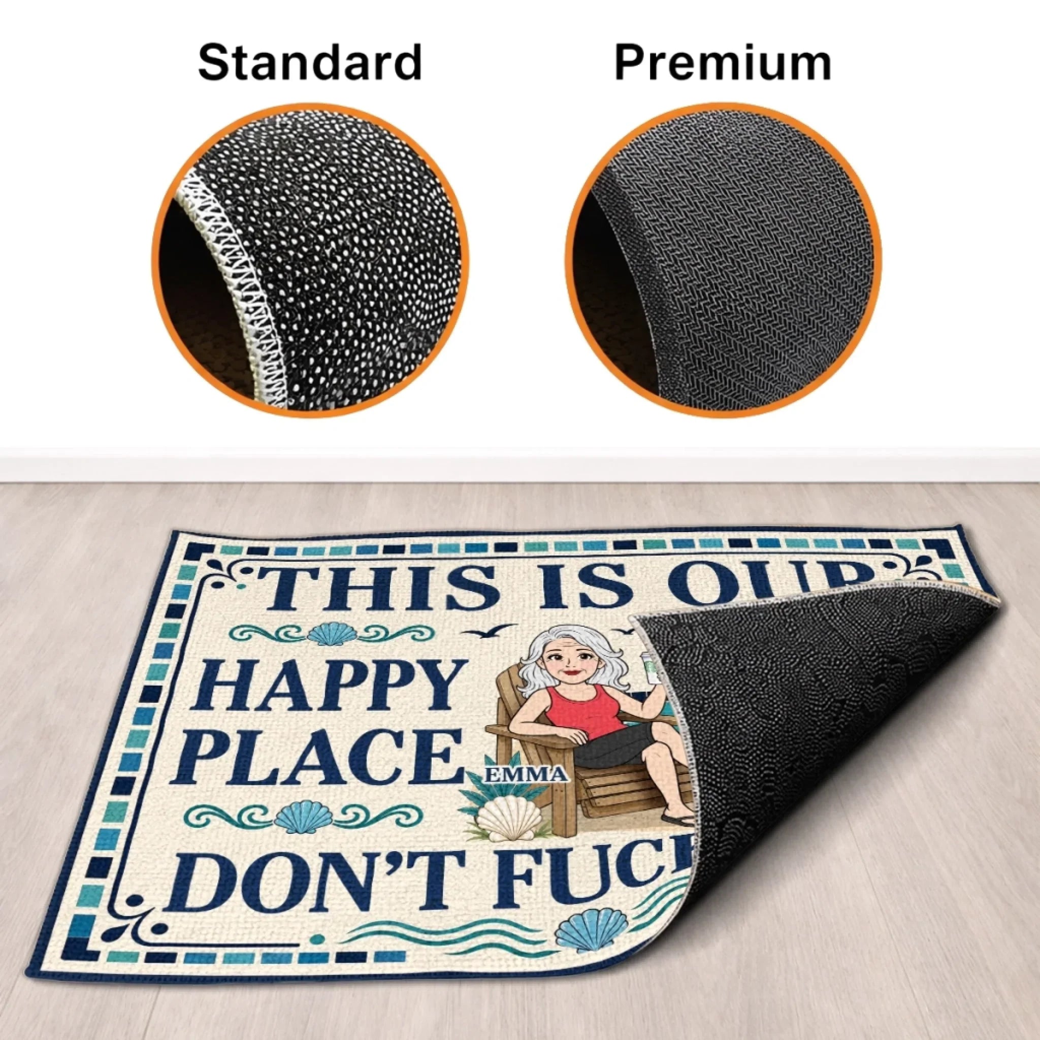 Custom Home Decor Decorative Mat - Personalized Summer Vacation And Travel Gifts For Husband And Wife, Him And Her - Welcome To Our Crazy Place