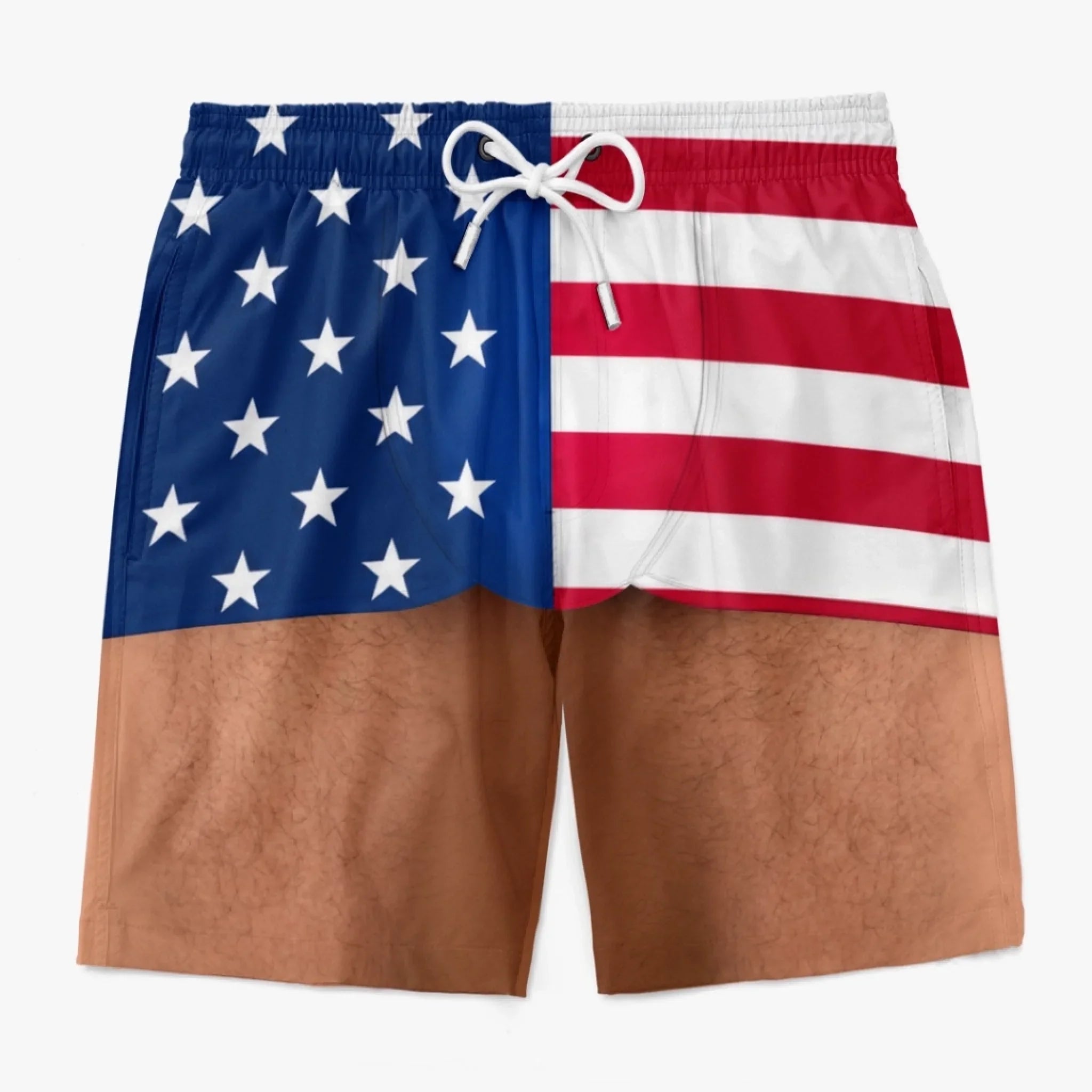 Custom Funny Patriotic Men Swim Trunks - Personalized Birthday Gifts For Husband, Son, Grandson, Brother, Grandpa, Dad, Yourself - Look Twice
