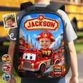 Custom Photo Kids Front Printed Backpack - Personalized Back To School Gifts For Kids - Little Hero Big Dreams