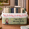 Custom Storage Basket - Personalized  Bookish Gifts For Book Lovers, Bookworms, Readers - One More Chapter
