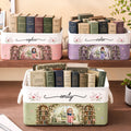 Custom Storage Basket - Personalized Bookish Gifts For Book Lovers, Bookworms, Readers - Happiness Is A Room Full Of Books