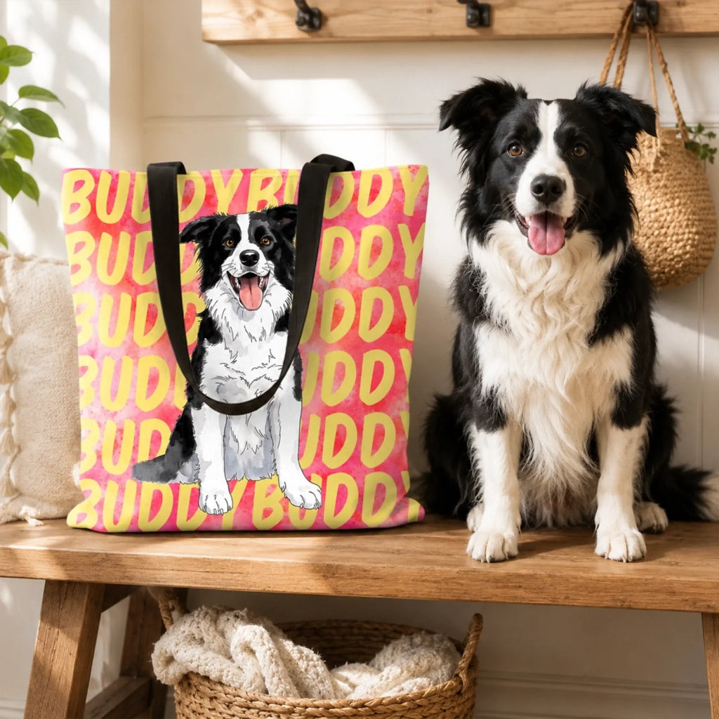 Custom Photo All-Over Print Tote Bag - Personalized Birthday Gifts For Dog Cat Lovers, Dog Dad And Mom, Cat Owners - Life Is Better With Paws
