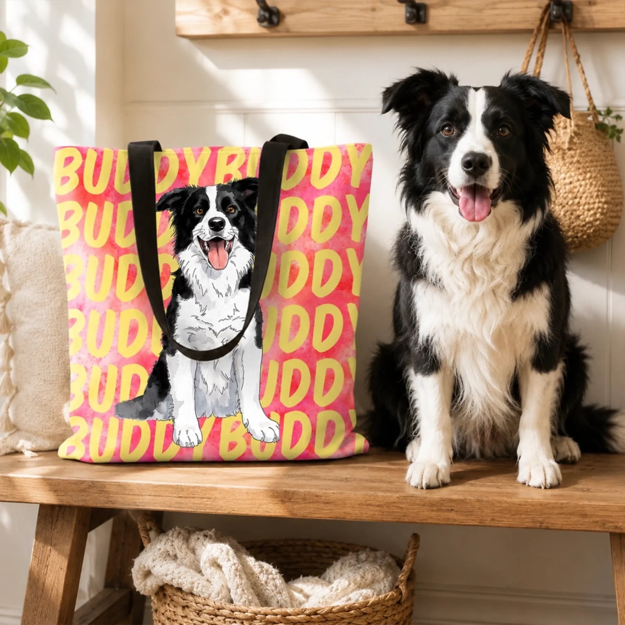 Custom Photo All-Over Print Tote Bag - Personalized Birthday Gifts For Dog Cat Lovers, Dog Dad And Mom, Cat Owners - Life Is Better With Paws