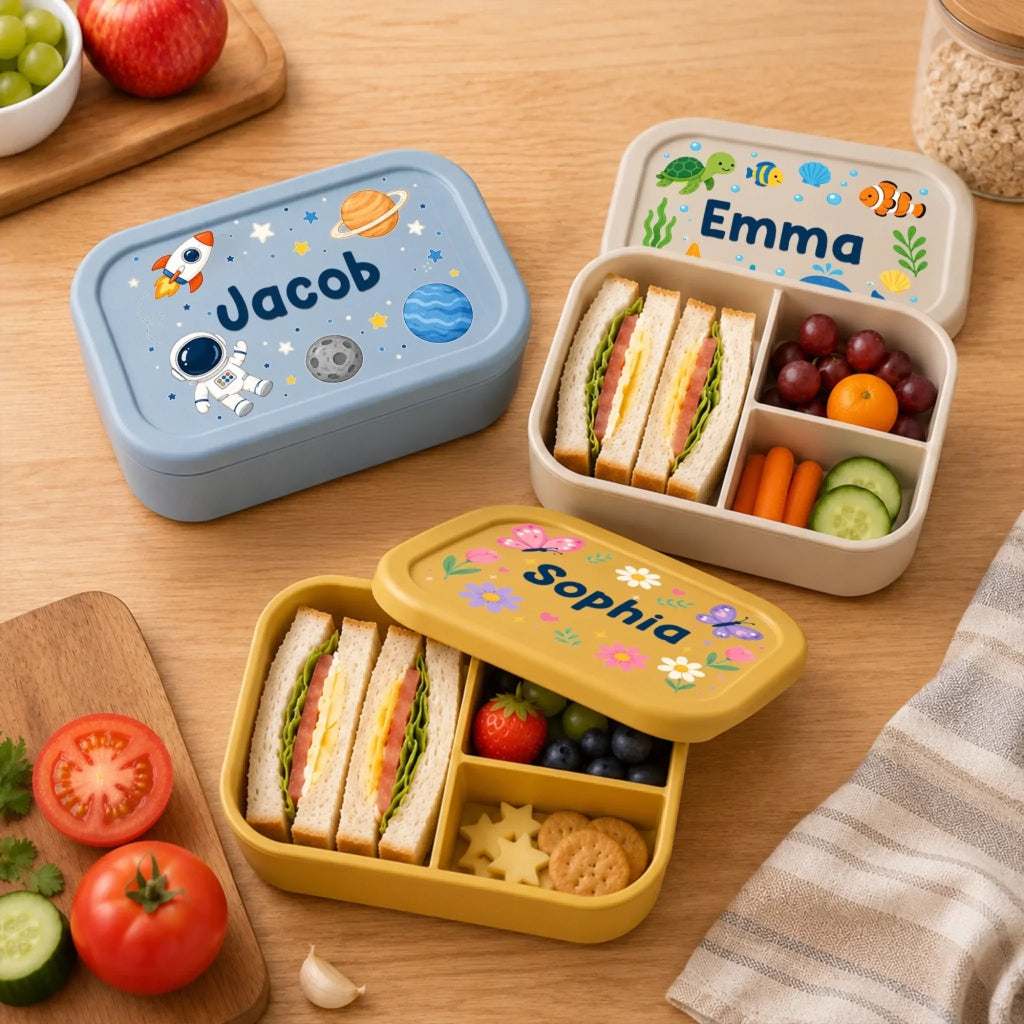 Custom Kids Silicone Lunch Box - Personalized Back To School Gifts For Kids - School Days Ahead