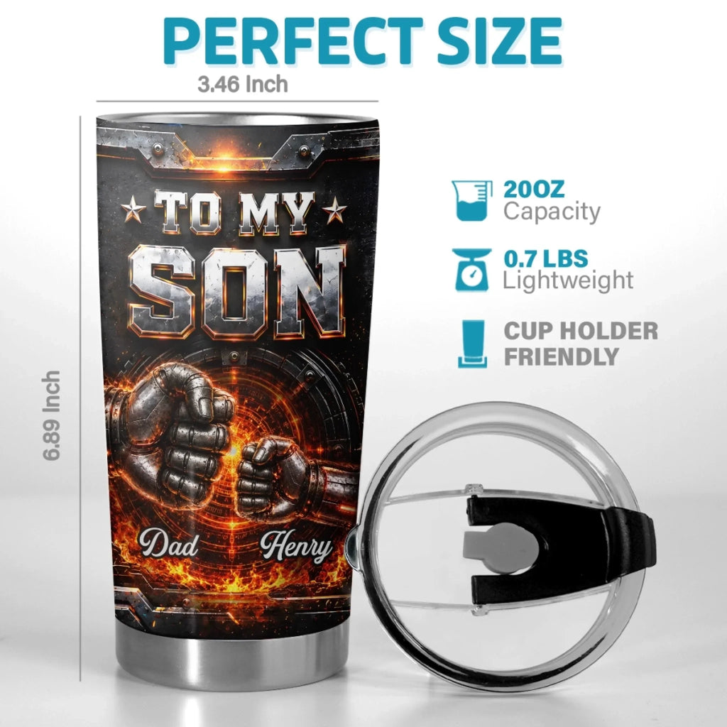 Custom Tumbler - Personalized Birthday Gifts For Son - Never Forget That I Love You