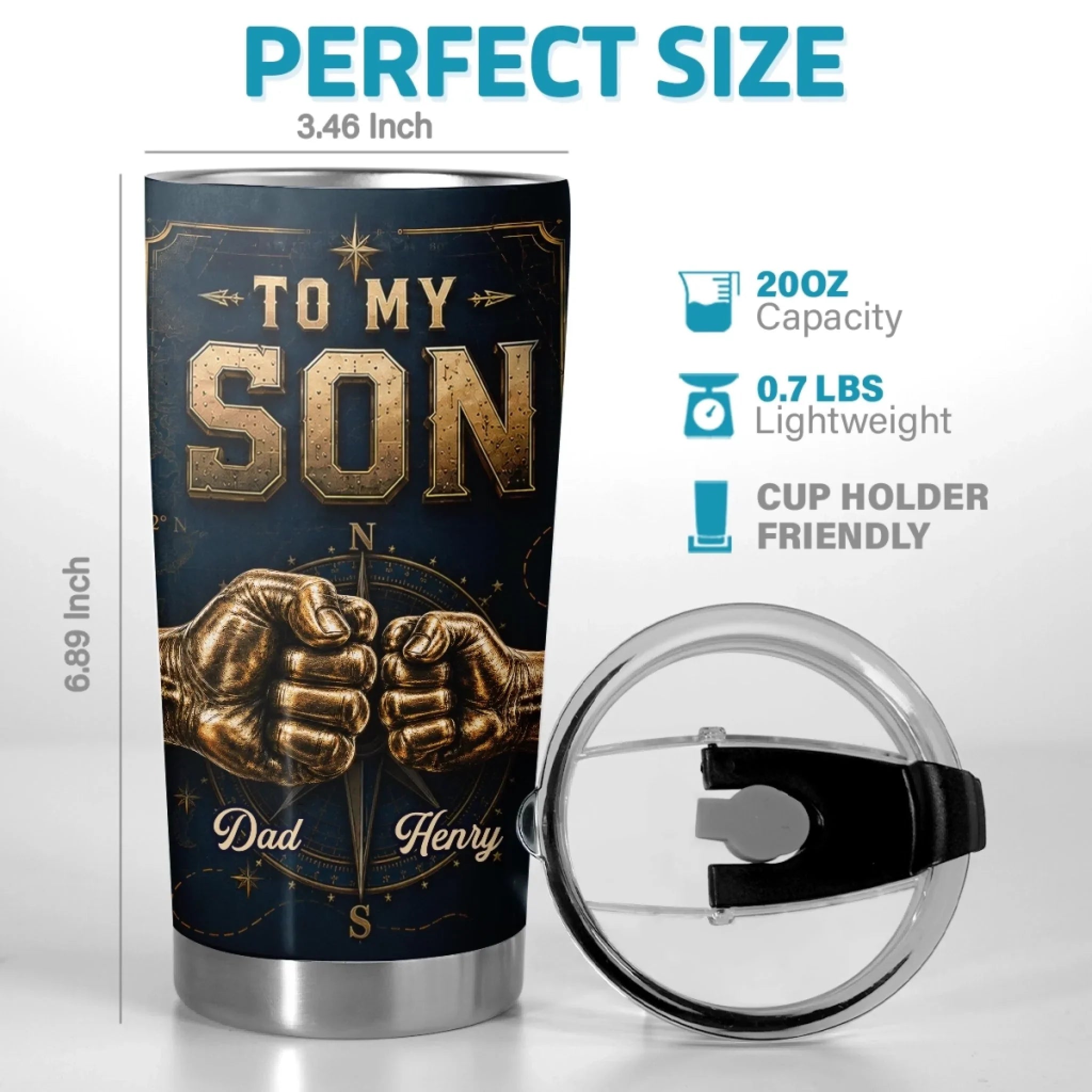 Custom Tumbler - Personalized Birthday Gifts For Son - Stay Strong And Believe In Yourself