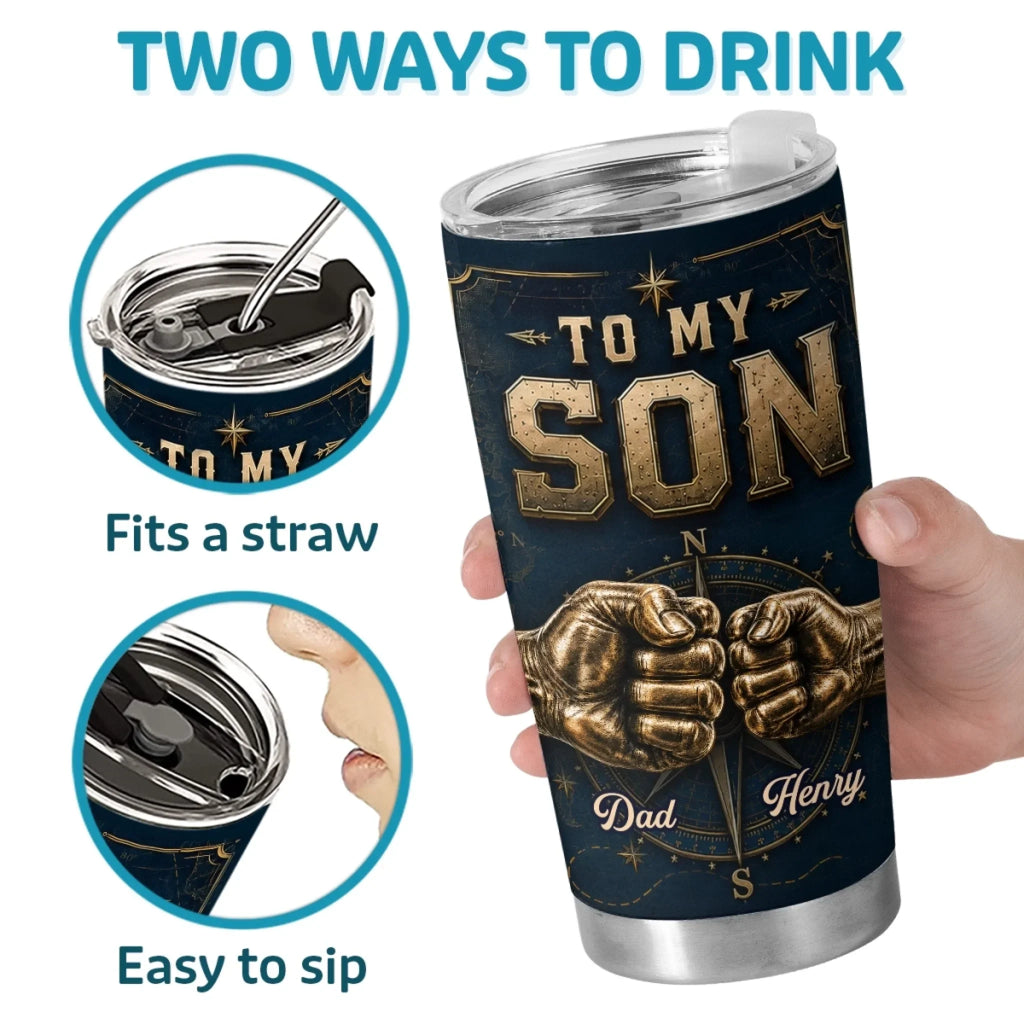 Custom Tumbler - Personalized Birthday Gifts For Son - Stay Strong And Believe In Yourself