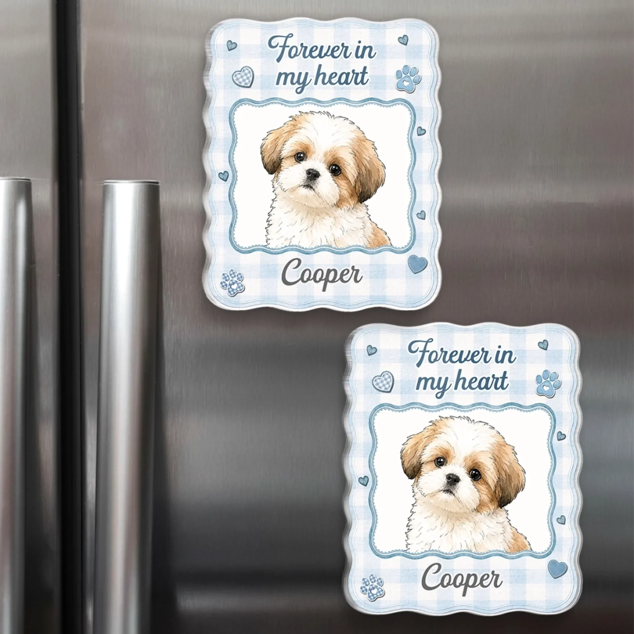 Custom Photo Acrylic Fridge Magnet - Personalized Pet Memorial Sympathy Gifts For Dogs, Cats - My Favorite Hello And Hardest Goodbye
