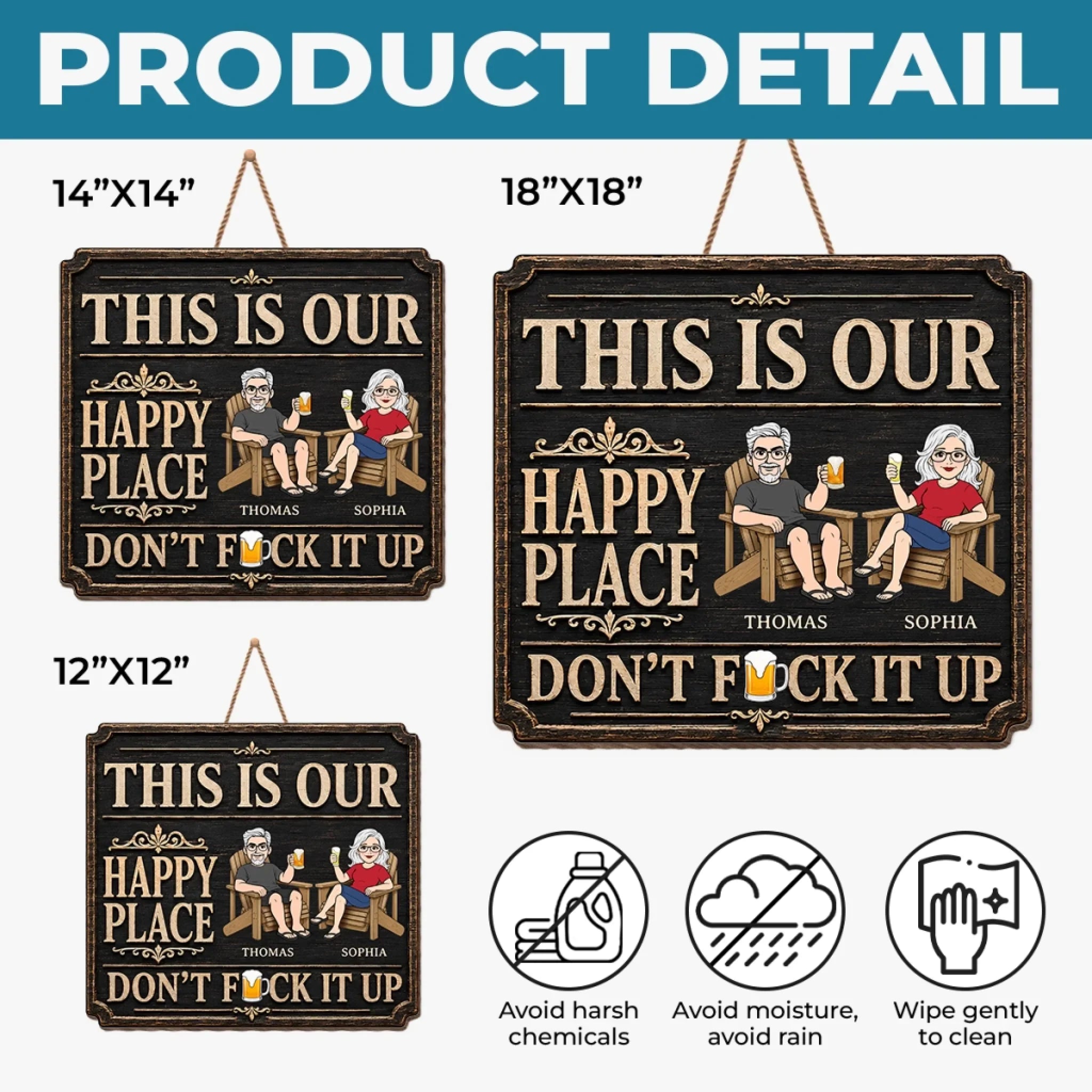Custom Wood Sign - Personalized Summer Vacation And Travel Gifts Husband And Wife, Him And Her - Home Starts With Together