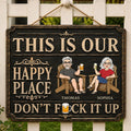 Custom Wood Sign - Personalized Summer Vacation And Travel Gifts Husband And Wife, Him And Her - Home Starts With Together