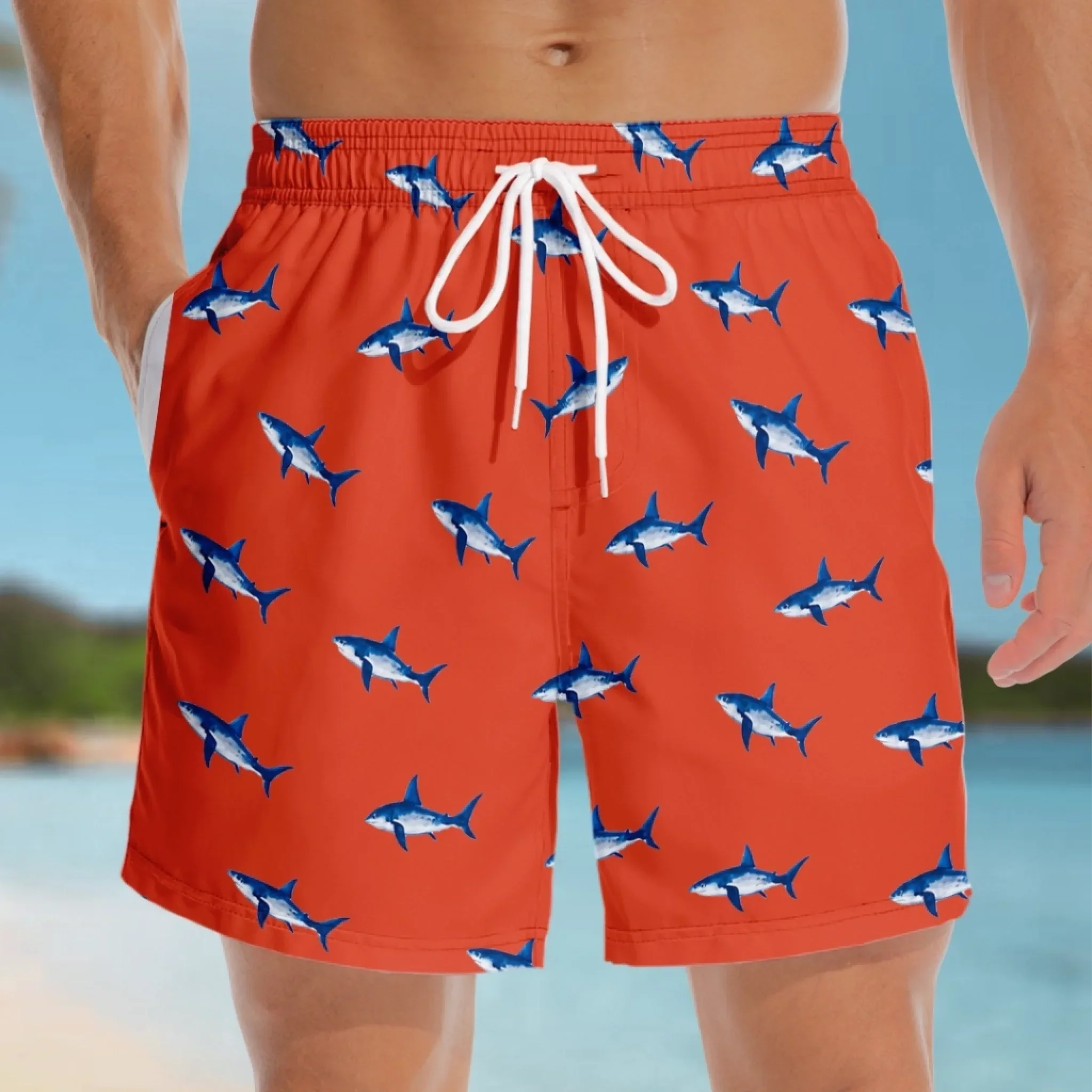 Custom Funny Men Swim Trunks - Personalized Birthday Gifts For Husband, Son, Grandson, Brother, Grandpa, Dad, Yourself - Rear View Champion