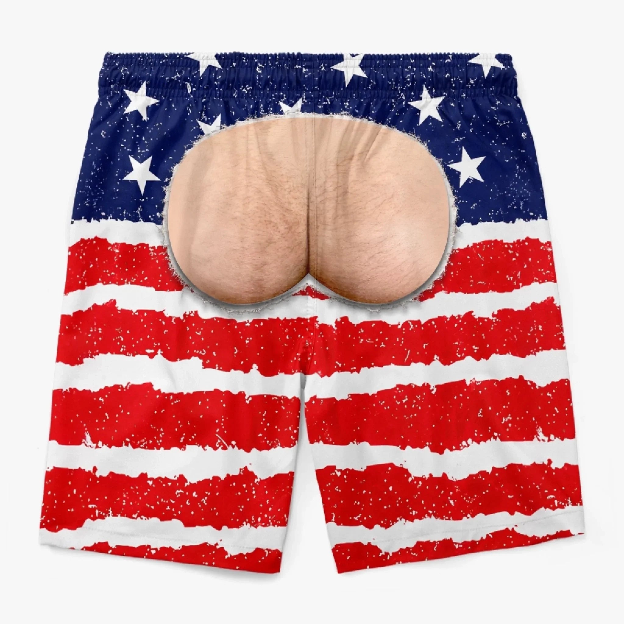 Custom Funny Patriotic Men Swim Trunks - Personalized Birthday Gifts For Husband, Son, Grandson, Brother, Grandpa, Dad, Yourself - The View Wins