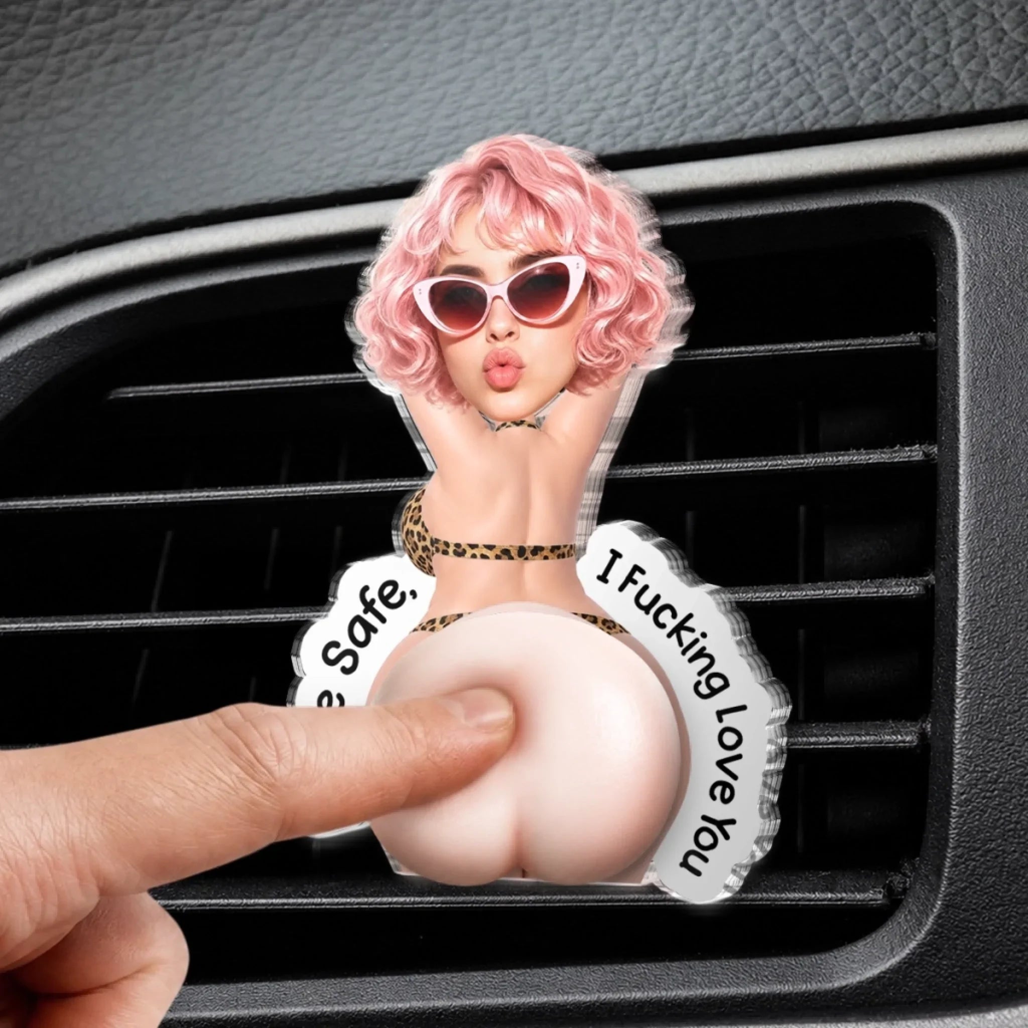 Custom Photo Squishy Acrylic Car Vent Clip - Personalized Anniversary Wedding Gifts For Husband And Wife, Him And Her – Oops, You Looked