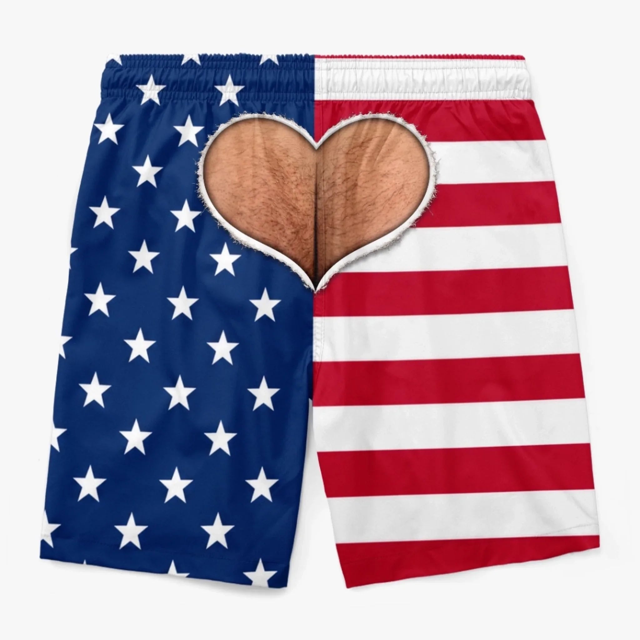 Custom Funny Patriotic Men Swim Trunks - Personalized Birthday Gifts For Husband, Son, Grandson, Brother, Grandpa, Dad, Yourself - Built For Laughs