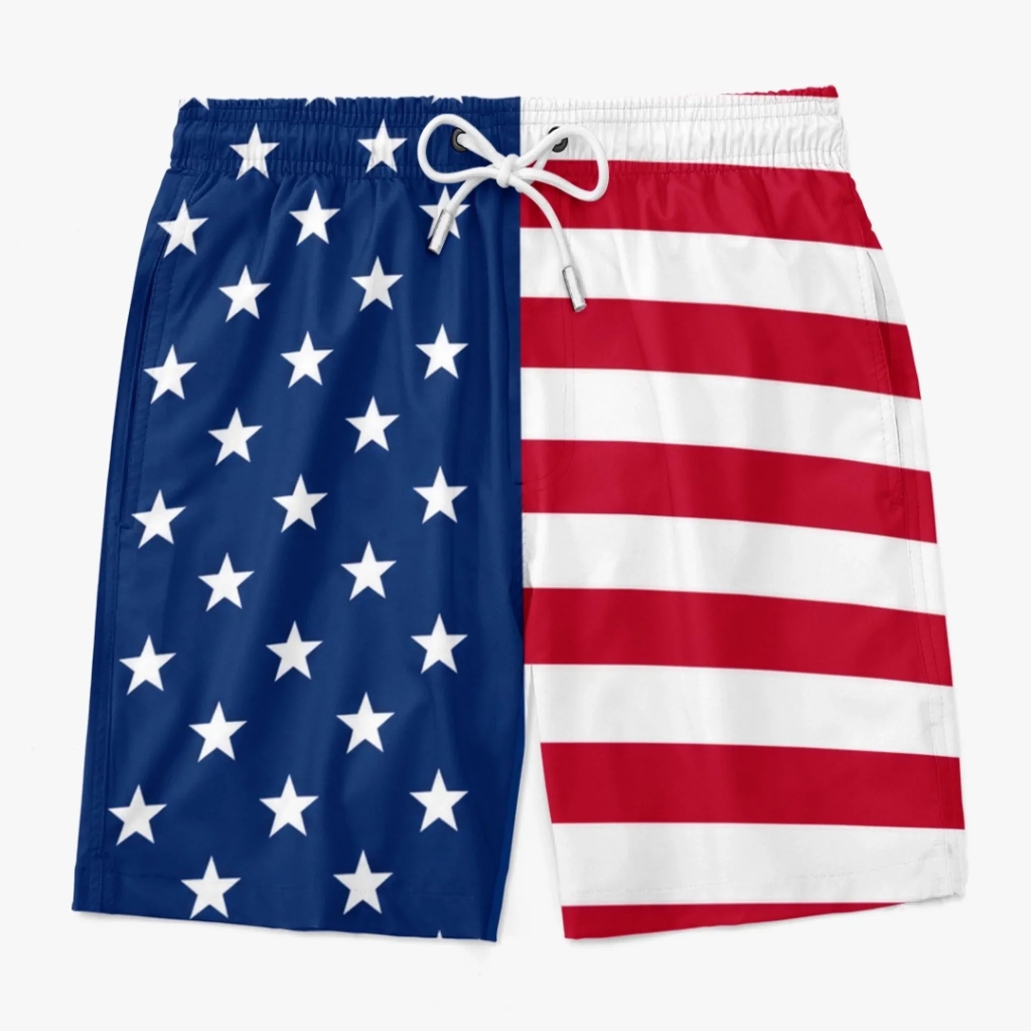 Custom Funny Patriotic Men Swim Trunks - Personalized Birthday Gifts For Husband, Son, Grandson, Brother, Grandpa, Dad, Yourself - Built For Laughs