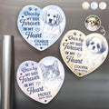 Custom Photo Acrylic Fridge Magnet - Personalized Pet Memorial Sympathy Gifts For Dogs, Cats - You Left Paw Prints On My Heart Forever