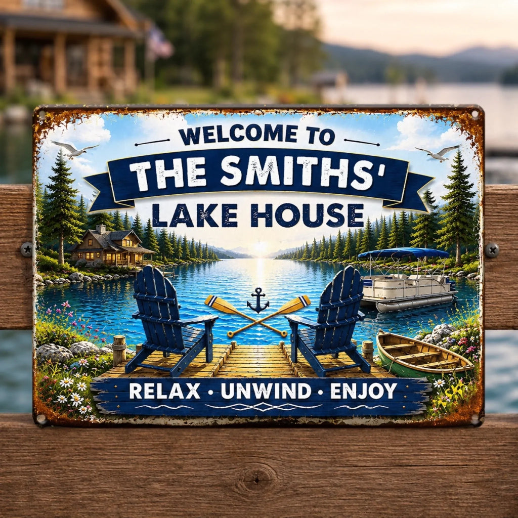 Custom Lake House Home Decor Metal Sign - Personalized Summer Vacation And Travel Gifts For Mom, Dad, Brother, Sister - Lake Life Calling