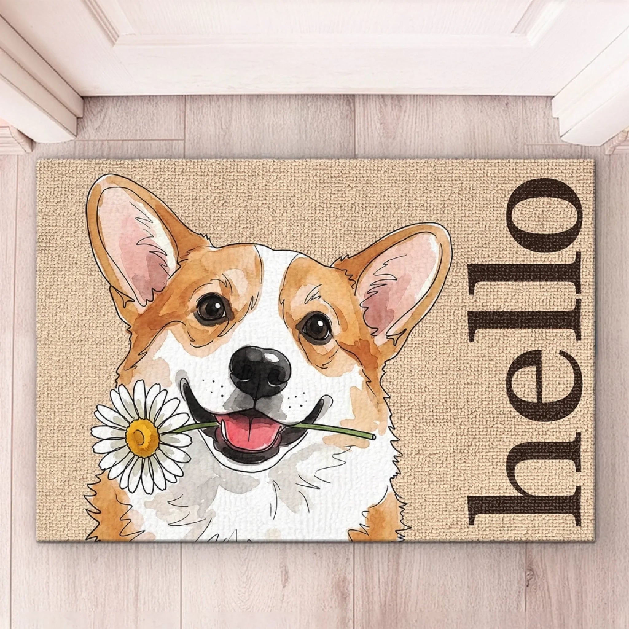 Custom Photo Home Decor Decorative Mat - Personalized Birthday Gifts For Dog Cat Lovers, Dog Dad And Mom, Cat Owners - Welcome Home, Furry Friends