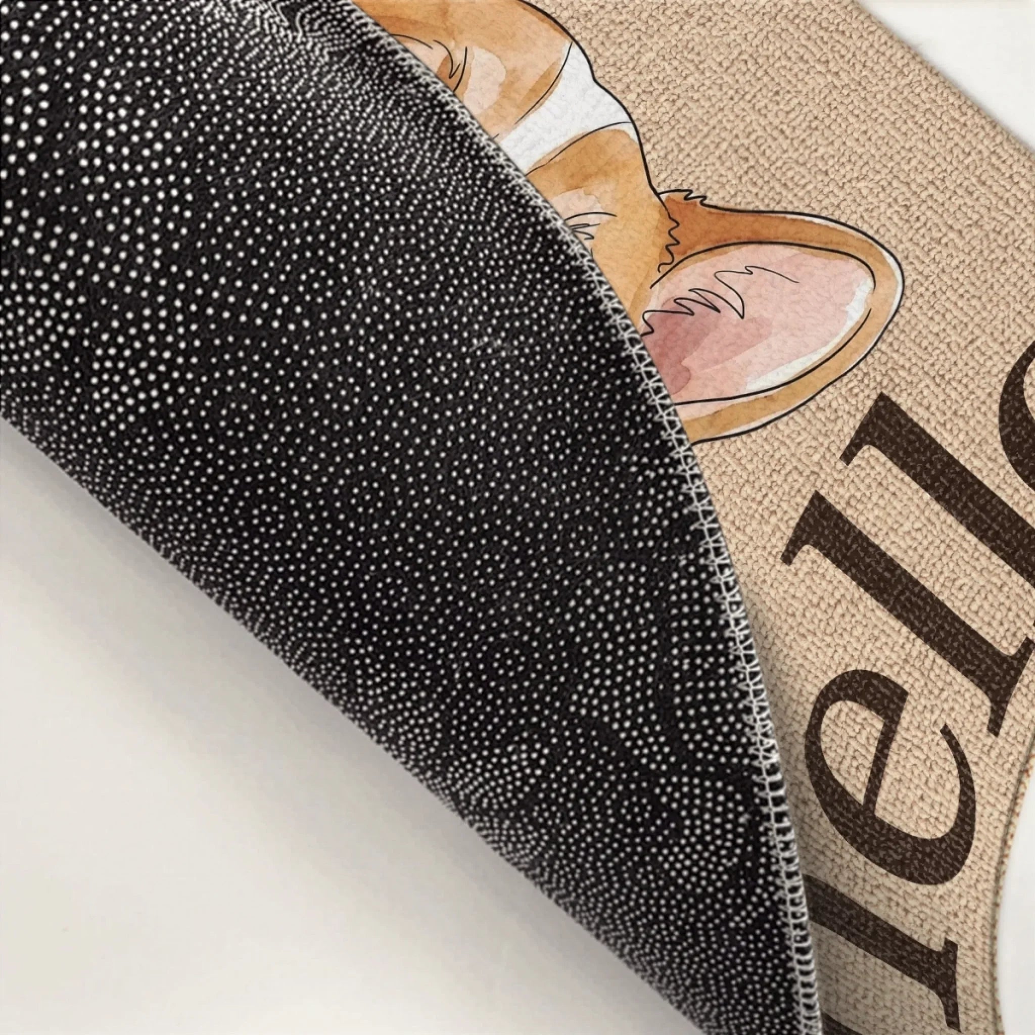 Custom Photo Home Decor Decorative Mat - Personalized Birthday Gifts For Dog Cat Lovers, Dog Dad And Mom, Cat Owners - Welcome Home, Furry Friends