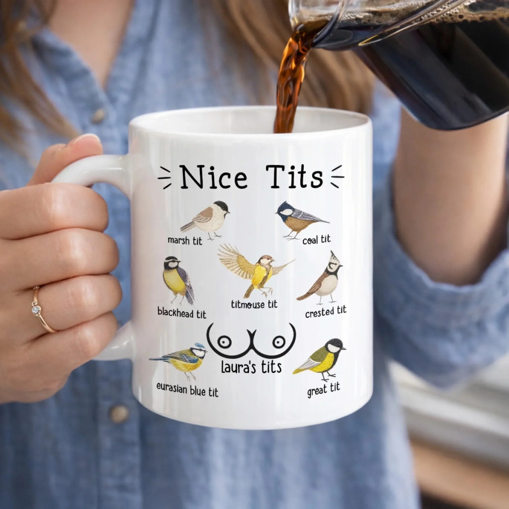 Custom Mug - Personalized Birthday Gifts For Wife, Girlfriend - Best Tits In Town