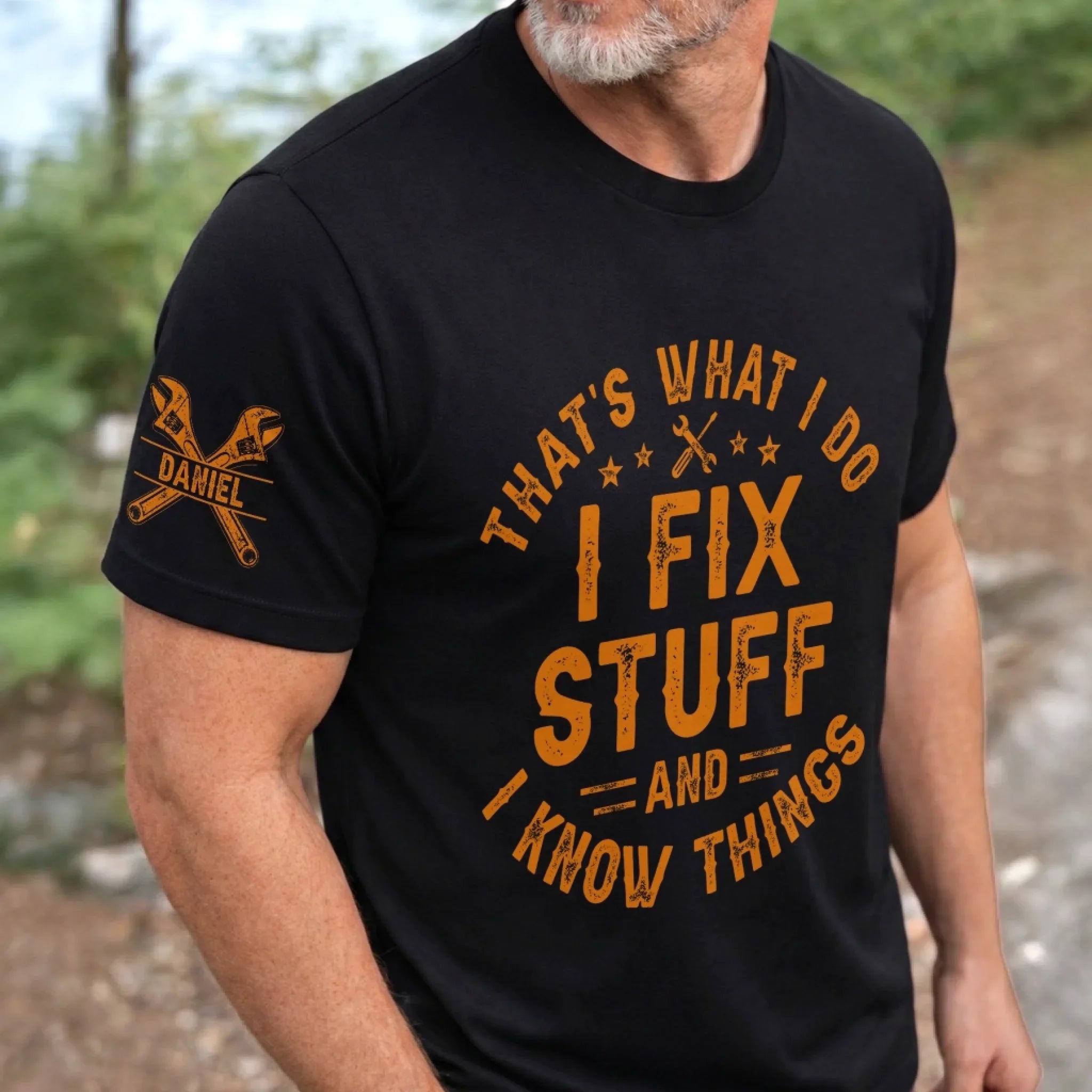 Custom T-Shirt - Personalized Birthday Gifts For Husband, Son, Grandson, Brother, Grandpa, Dad, Yourself - Professional Fixer Of Everything Broken