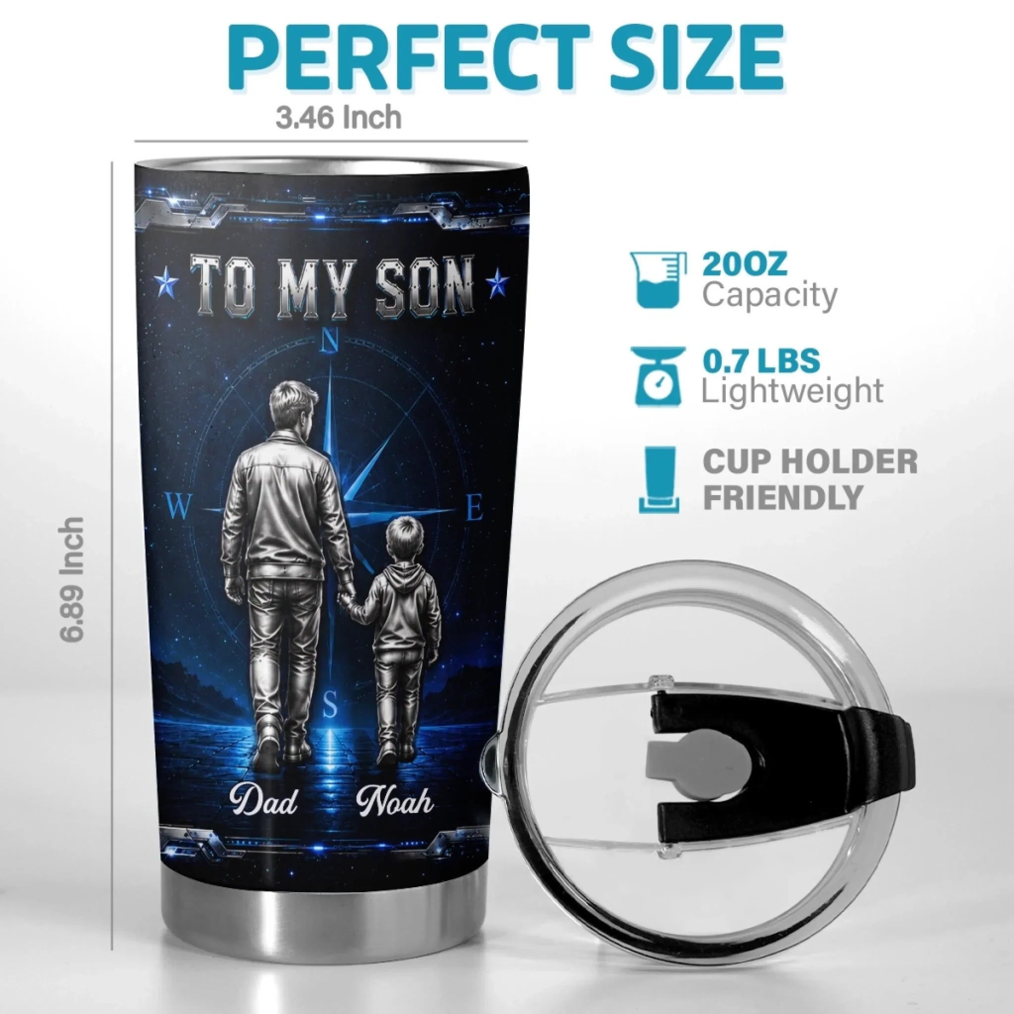 Custom Tumbler - Personalized Birthday Gifts For Son - You Will Never Walk Alone