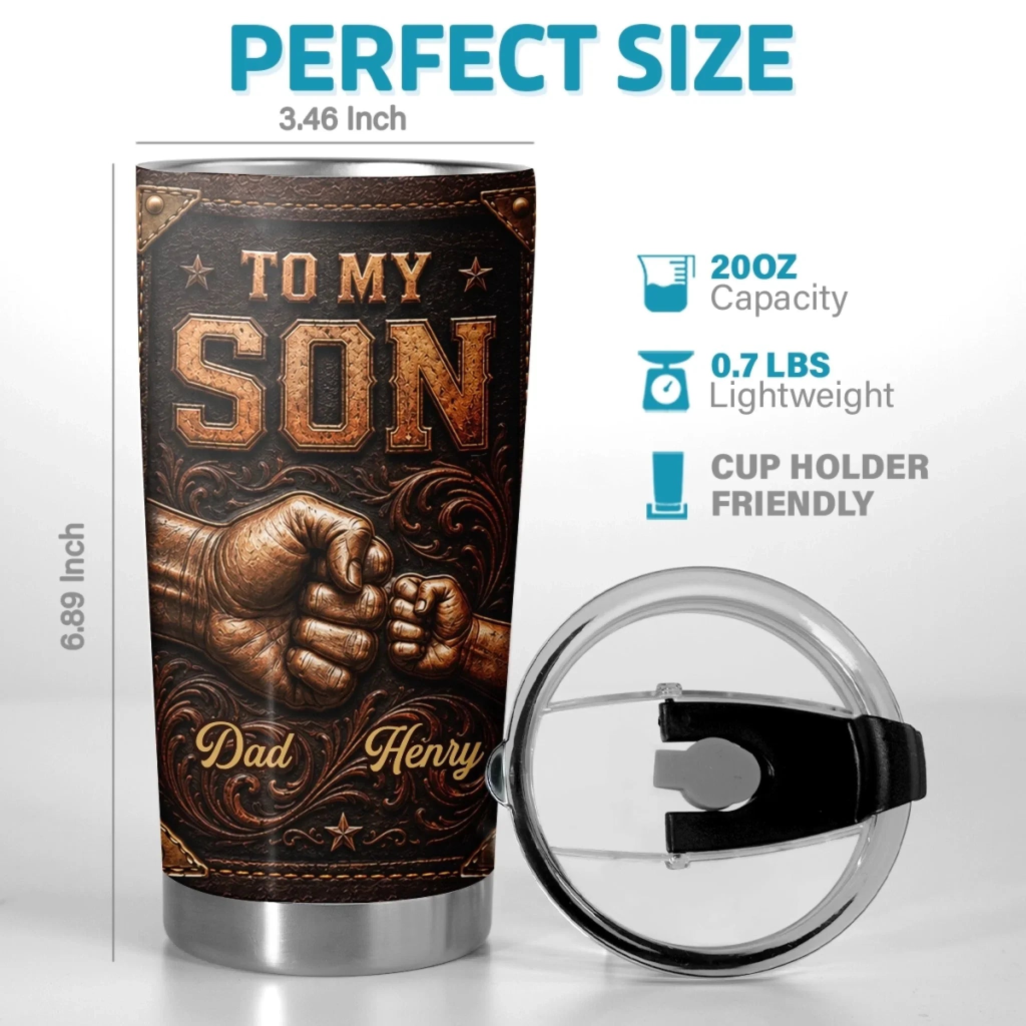 Custom Tumbler - Personalized Birthday Gifts For Son - Forever Bound By Love