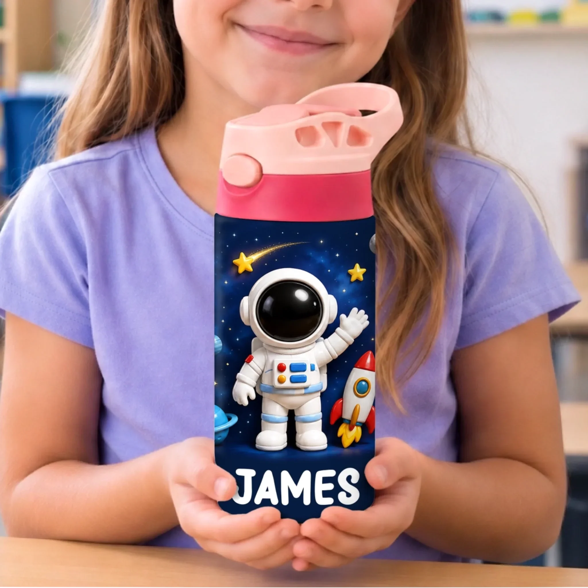 Custom Kids Insulated Water Bottle - Personalized Back To School Gifts For Kids - Little Steps Big Dreams