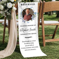 Custom Photo Wedding Chair Sign - Personalized Memorial Sympathy Gifts For Brides & Grooms - Reserved For Our Guardian Angel