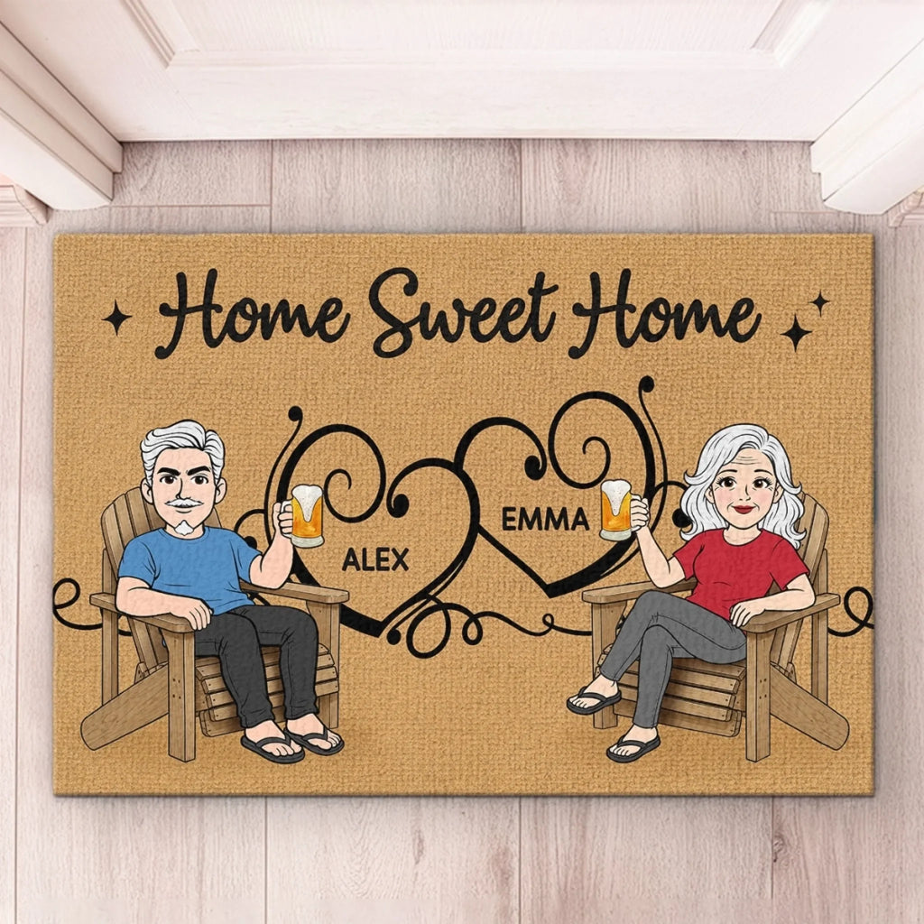 Custom Home Decor Decorative Mat - Personalized  Anniversary Wedding Gifts For Husband And Wife, Him And Her - Simply Us In Our Haven