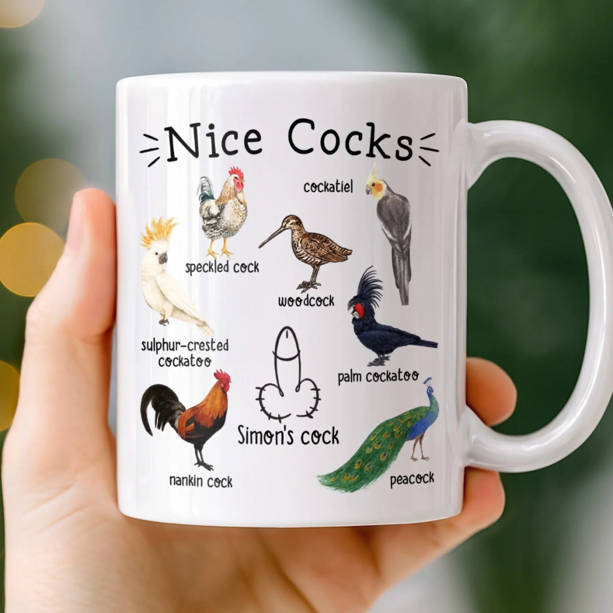 Custom Mug - Personalized Birthday Gifts For  Husband, Boyfriend - Start Mornings With Funny Birds